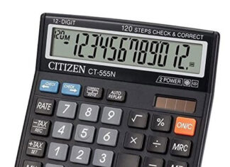 Funkcjonalny kalkulator wyposażony w liczne funkcje